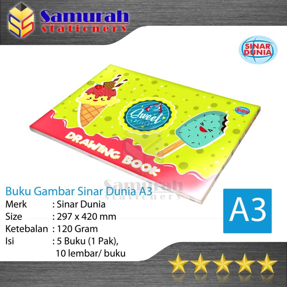 Jual Buku Gambar Sidu A / Drawing Book Sinar Dunia A / Buku