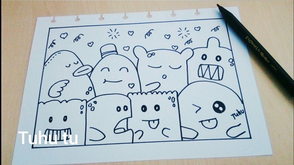 Tutorial Cara Menggambar Doodle Art Mudah Gampang Simple  Doodle Art  Tutorial Simple